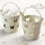 SPECIAL OFFER Ivory Outline Butterfly Design Metal Favour Bucket