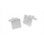Silver Plated Square Cufflinks 17mm Unboxed