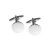 Silver Plated Round Cufflinks 15mm Unboxed