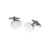 Silver Plated Oval Cufflinks 18x15mm Unboxed