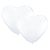 White Heart Shaped Balloons (10 Pack)
