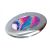 Oval Vivid Hot Pink & Coloured Ladies Handbag Mirror in Organza Bag