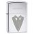 Zippo High Polish Chrome Lighter with Wedding Cravat & Text Image (Engravable)
