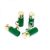 Gold & Dark Green Shotgun Cartridge Cufflinks