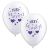 Just Married White with Purple Text Balloon Pack (10 Pack)