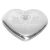 Swans with Love Heart Design Engraved on Heart Shaped Handbag Mirror