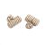 Brown & Fawn Stripe Barrel Style Silk Knot Cufflinks Unboxed