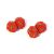 Red & Grey Silk Knot Cufflinks Unboxed