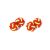 Red & Green Silk Knot Cufflinks Unboxed