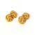 Gold & Brown Silk Knot Cufflinks Unboxed