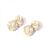 Silver & White Silk Knot Cufflinks Unboxed