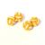Cream & Gold Silk Knot Cufflinks Unboxed