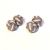 Graphite & Silver Silk Knot Cufflinks Unboxed