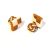 Brown & Cream Square & Silk Knot Style Cufflinks Unboxed