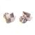 Silver & Graphite Square & Silk Knot Style Cufflinks