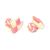 Pink & Cream Square & Silk Knot Style Cufflinks Unboxed
