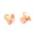 Light & Dark Pink Square & Silk Knot Style Cufflinks Unboxed
