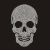 Rhinestone Crystal iron on T Shirt Design - Skull