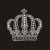 Rhinestone Crystal iron on T Shirt Design - Clear Crystal Crown