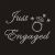 Rhinestone Crystal Iron on T Shirt Design - Just Engaged