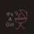 Rhinestone Crystal Iron on T Shirt Design - It's a Girl