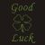 Rhinestone Crystal Iron on T Shirt Design - Good Luck 4 Leaf Clover