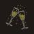Rhinestone Crystal Iron on T Shirt Design - Champagne Glasses