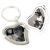 Silver Plated Heart Locket Keyring (engravable)