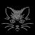 Rhinestone Crystal iron on T Shirt Design - Cats Face design