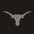 Rhinestone Crystal iron on T Shirt Design - Long Horn Steer Bull design