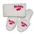 Bride Slippers & Towel Set Hot Pink Text