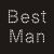 Small Rhinestone Crystal Iron on Design 5.6x4.9 cm Best Man design