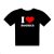 I Love Boobies Design Black T Shirt