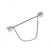 Rhodium Plated Square End Collar Pin