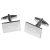 Engraved Moustache Rectangular Cufflinks