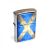 Plain Retro Scottish Flag Petrol Lighter