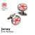X2PSC-Jersey Flag Coin Metalware Cufflinks