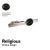 Black Religious Ichthus Fish Tie Clip Slide (PSC150)