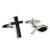 Religious Cross & Ichthus Fish Mixed Pair of Cufflinks