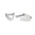 Rhodium Plated Clip Style Wrap Round Style Cufflinks