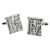 Stonehenge Design rhodium metal Cufflinks