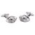 Pirate Hat Rhodium Plated Cufflinks