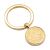 Gold Keyring with Polished Gold Lucky Sixpence (engravable)