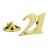 Gold Plated 21 Lapel Pin Badge with crystal decoration (AJTP005A)