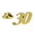 Gold Plated 30 Lapel Pin Badge with crystal decoration (X2AJTP09)