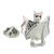 Bat with Closed wings & red crystal eyes Lapel Pin Badge (AJTP34)