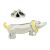 Two Tone Sausage Dog Lapel Pin Badge (AJTP72)