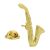 Gold Plated Saxophone Lapel Pin Badge