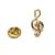 Gold Plated Treble Clef Lapel Pin Badge