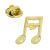 Gold Plated Quaver Music Note Lapel Pin badge